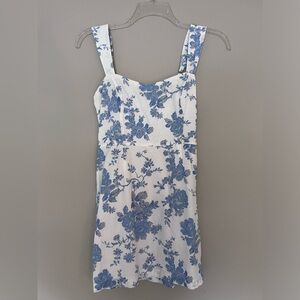 Baby-Blue and White Abercrombie & Fitch Summer Dress